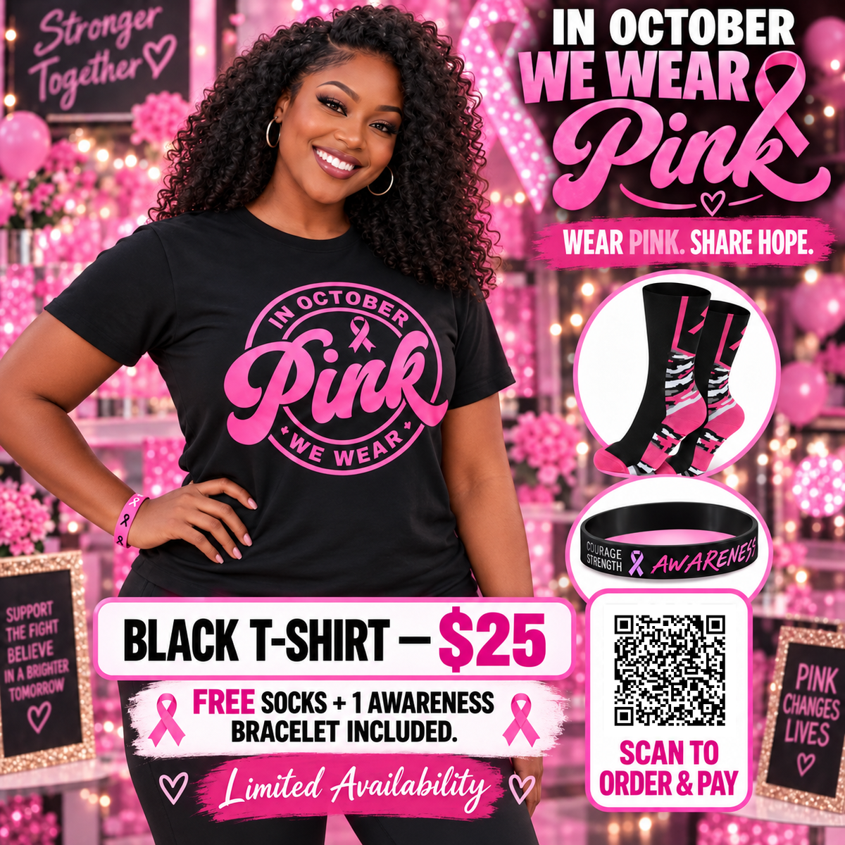 In October We Wear Pink  T-Shirt