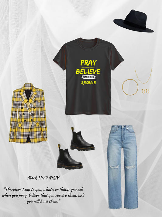 Pray Believe Receive T-Shirt
