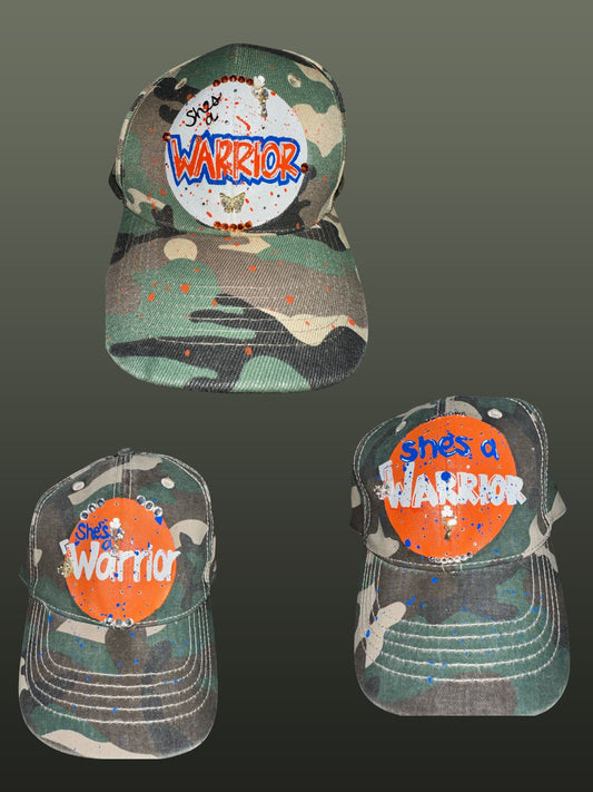 "She is a warrior" Camo Hats